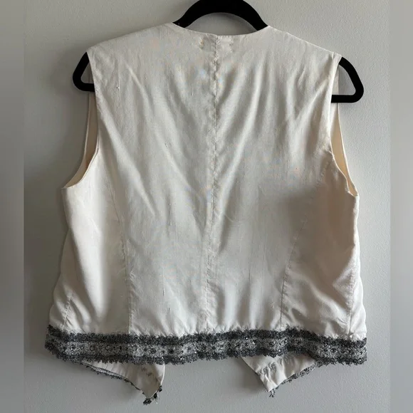 90’s embroidery cotton boho vest - Picture 4 of 8